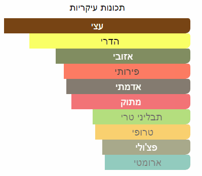 תכונות ריח עיקריות של דוגמית בושם מסוג האסיבט של חברת נישאנה